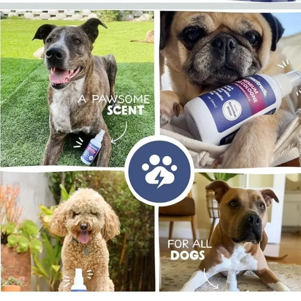 Dog Cologne Spray Sensitive Skin Odor Eliminator CucumberMelon AlcoholFree 4oz